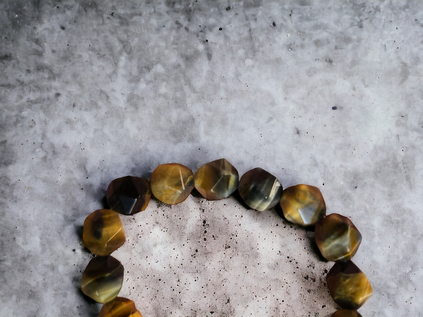 Faceted Yellow/Blue Tiger's Eye Bracelet