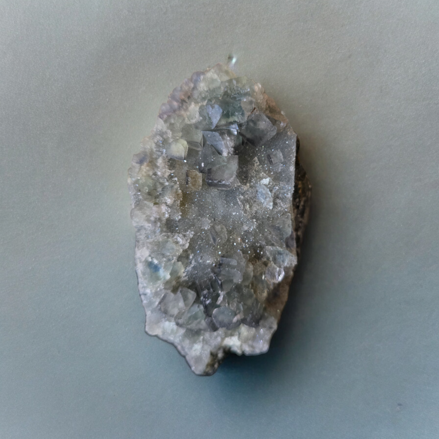 Fluorite on a sugar quartz matrix