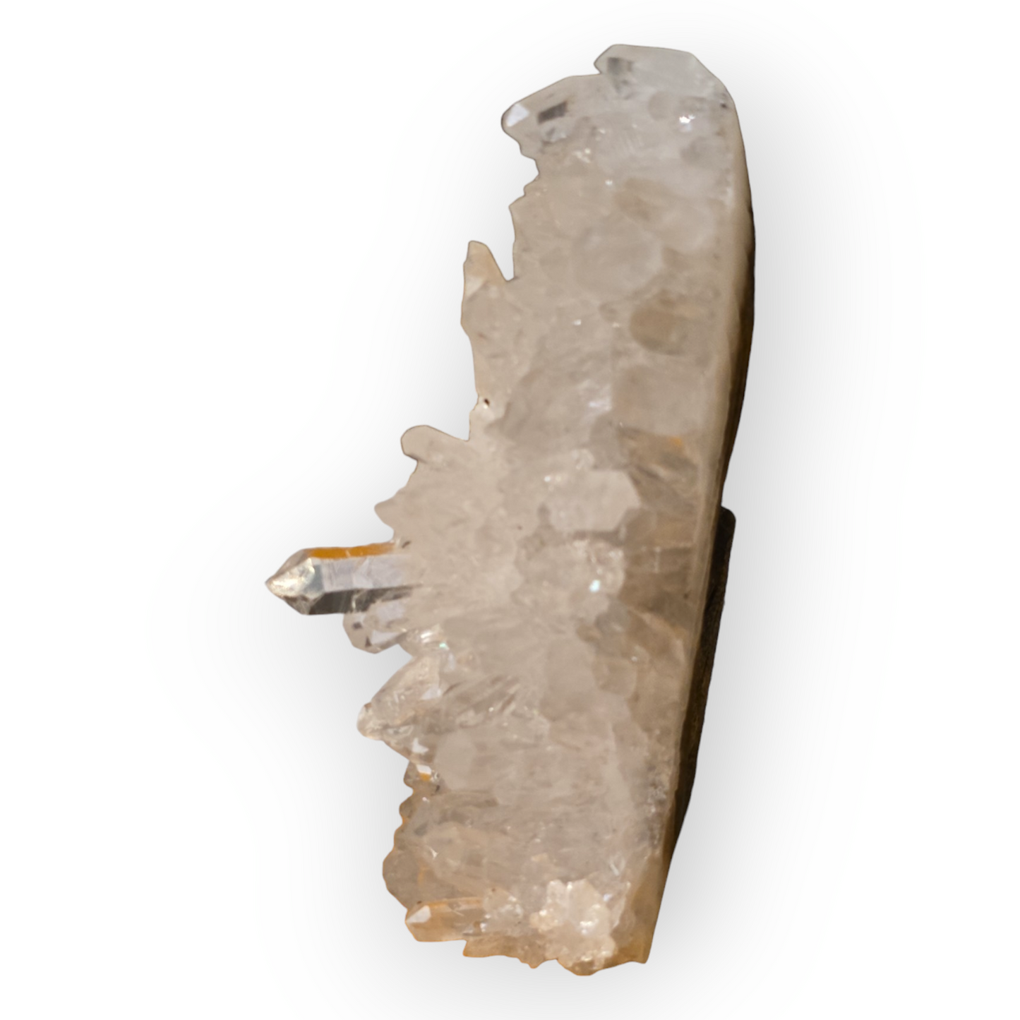 Hand-Carved Squirrel Figurine with Quartz Cluster Tail