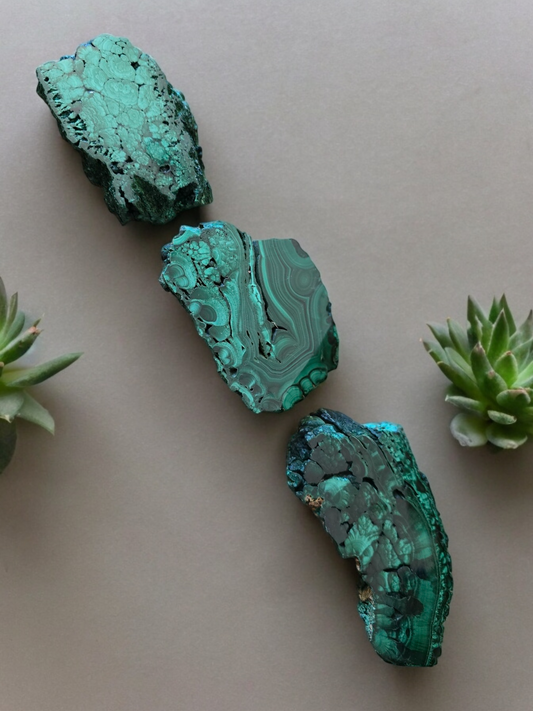 Malachite Slab 150-200 grams