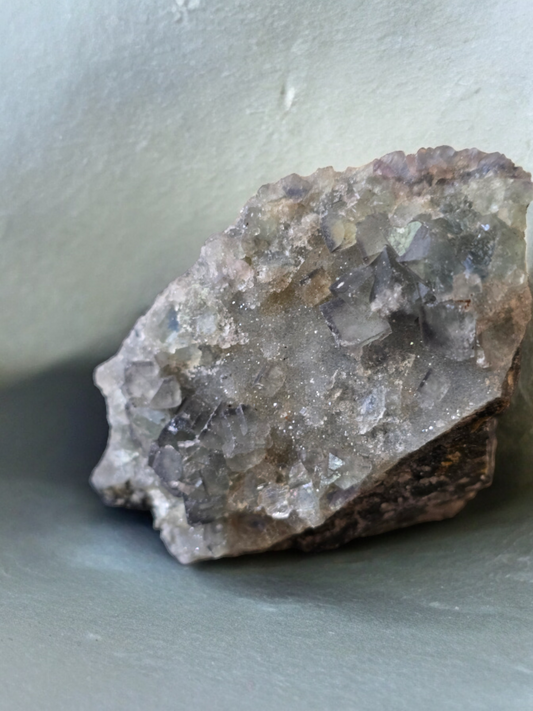 Fluorite on a sugar quartz matrix